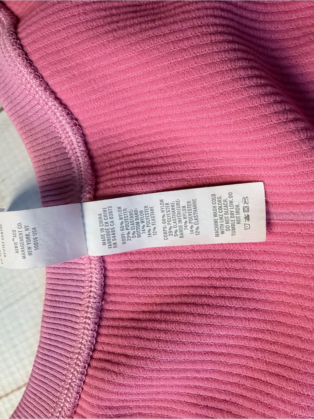 Offline by aerie Pink Ribbed Scoop-Neck Cropped Top - Picture 5 of 7